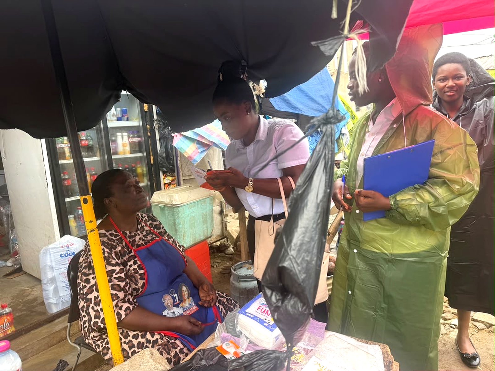 Abundance team visiting the market